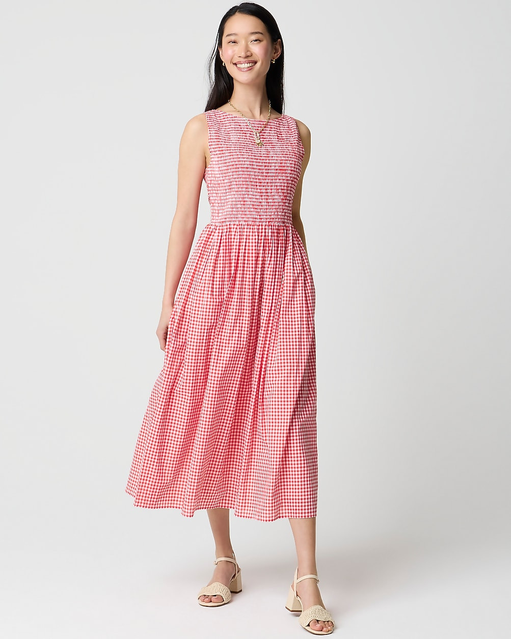 Petite smocked boatneck maxi dress | J.Crew Factory