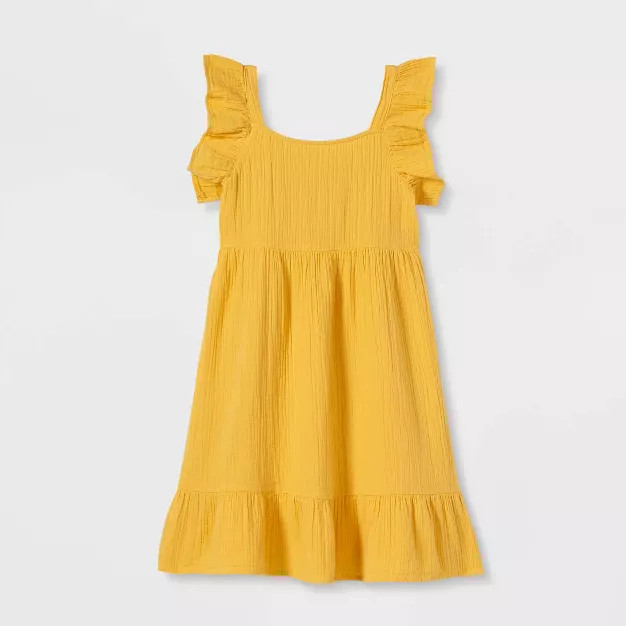 Girls' Gauze Flutter Sleeve Dress - Cat & Jack™ | Target