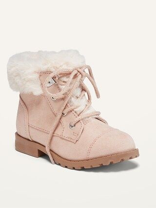 Faux-Fur-Lined Mid-Top Hiking Boots for Toddler Girls | Old Navy (US)