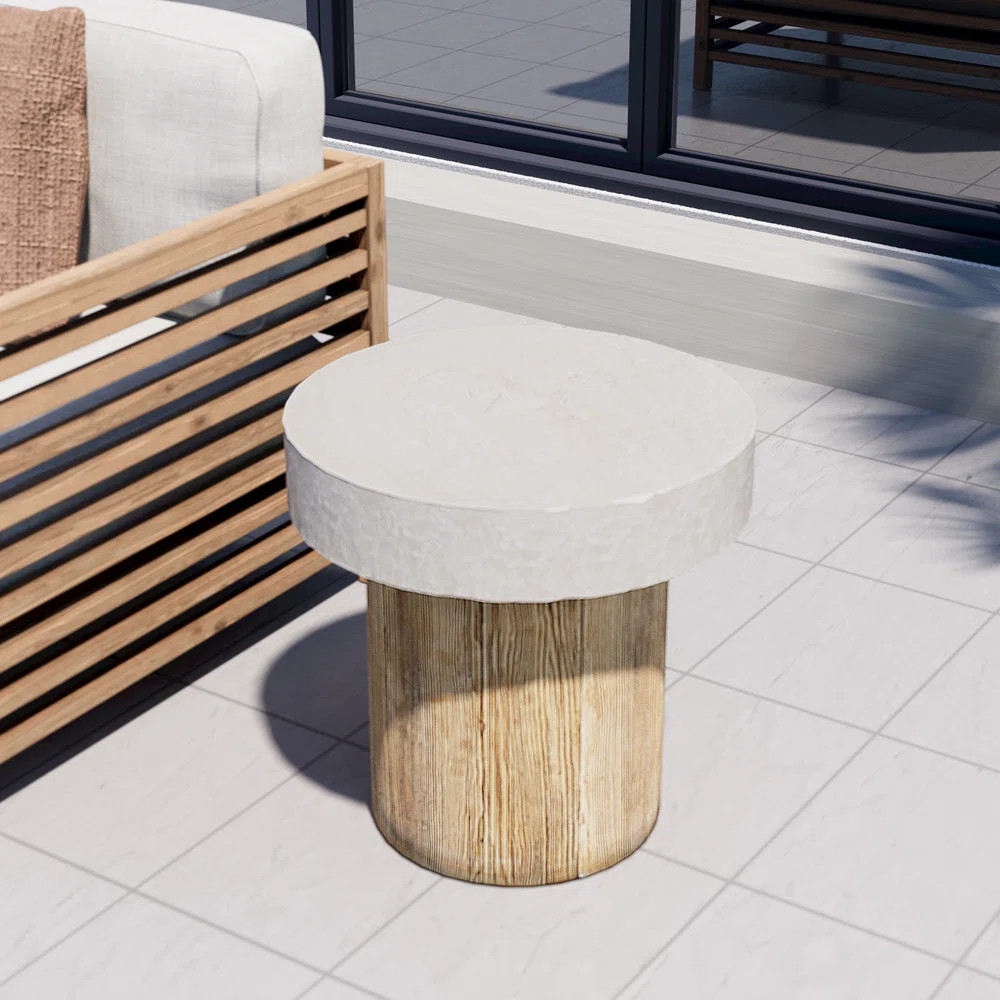 Chariese 19.7'' Outdoor Concrete Side Table | Wayfair North America