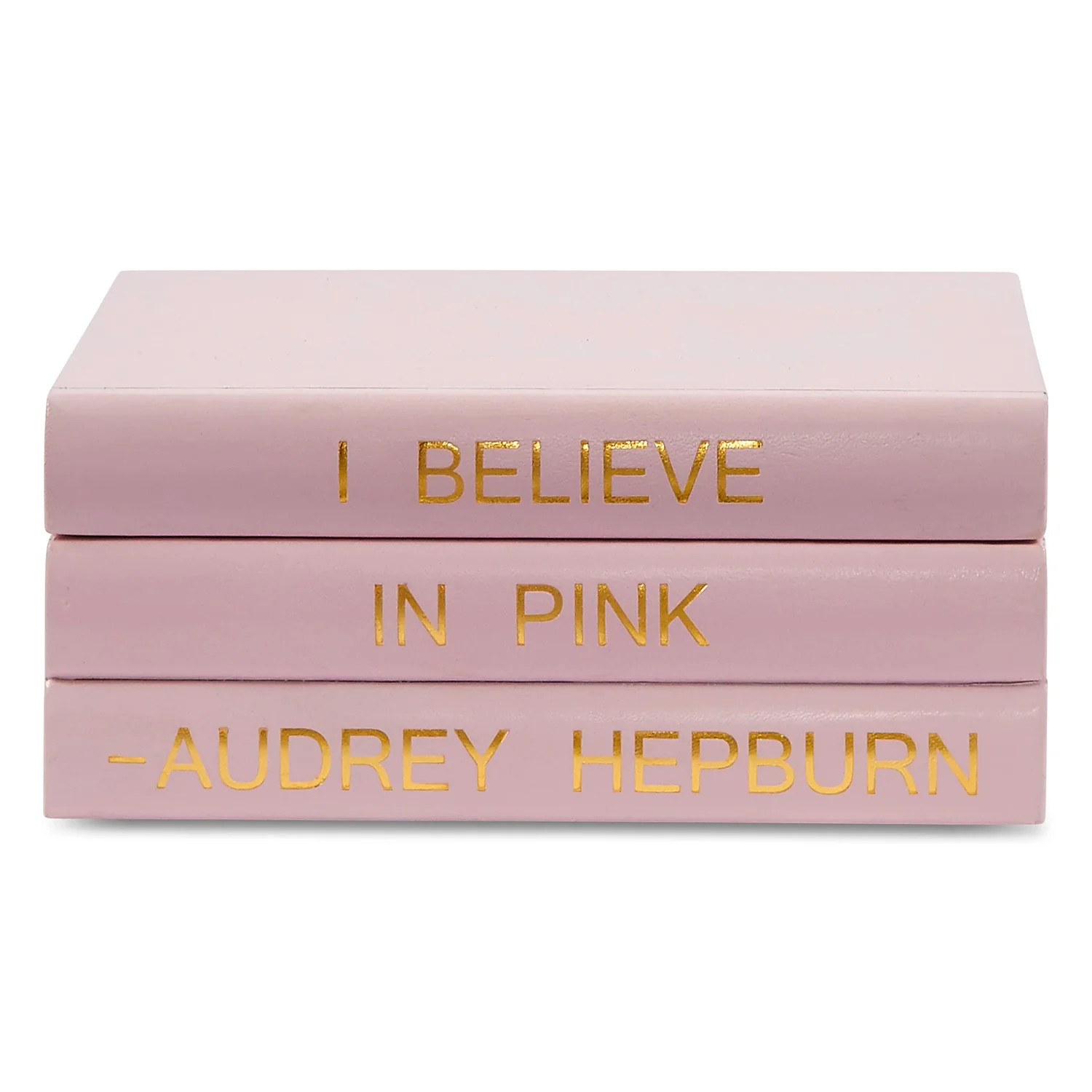 Audrey Hepburn I Believe in Pink Leather Book Box | Paynes Gray Inc