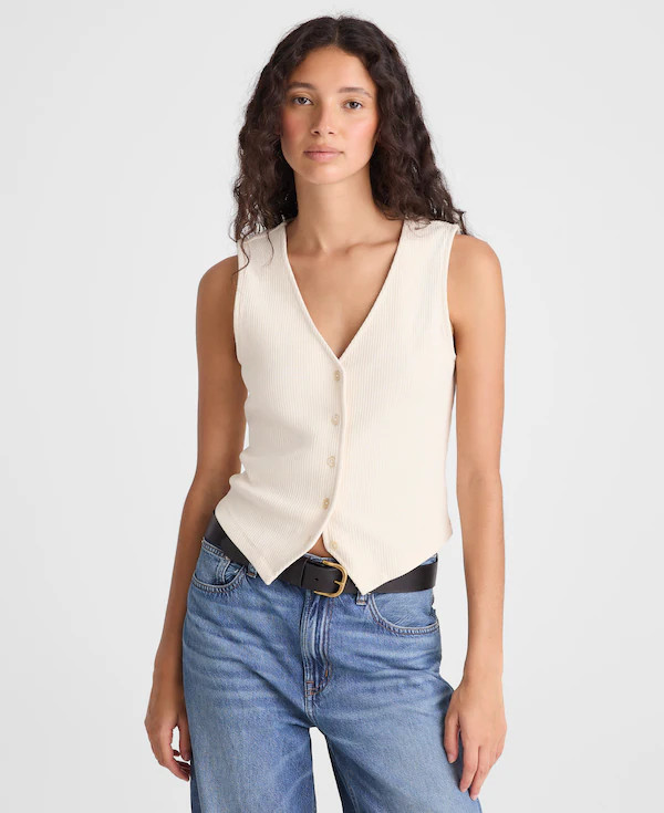 Ribbed V-Neck Vest | Madewell