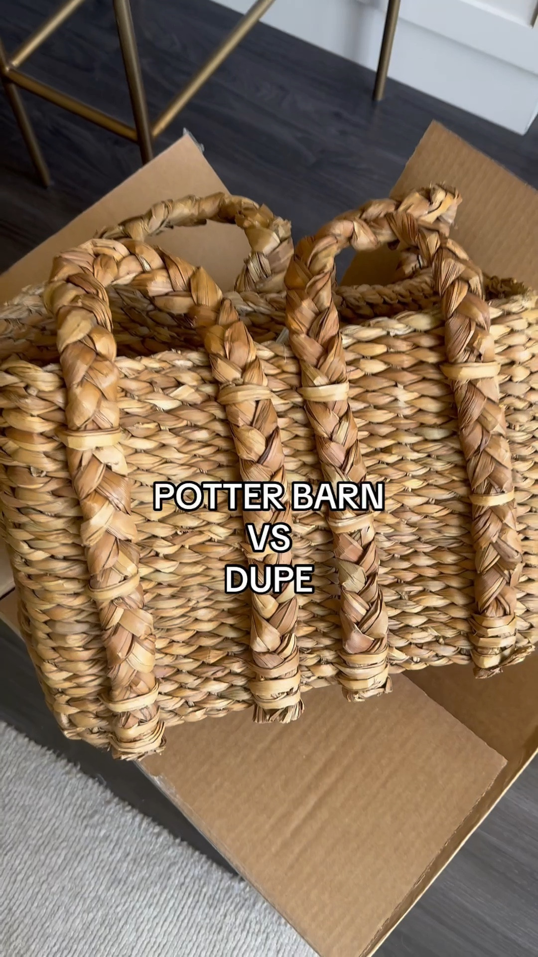 I’ve been waiting for this Pottery Barn Basket Dupe for a long time.🧺 #dupe #potterybarn #potterybarndupe #basket #seagrassbasket 

#LTKHome