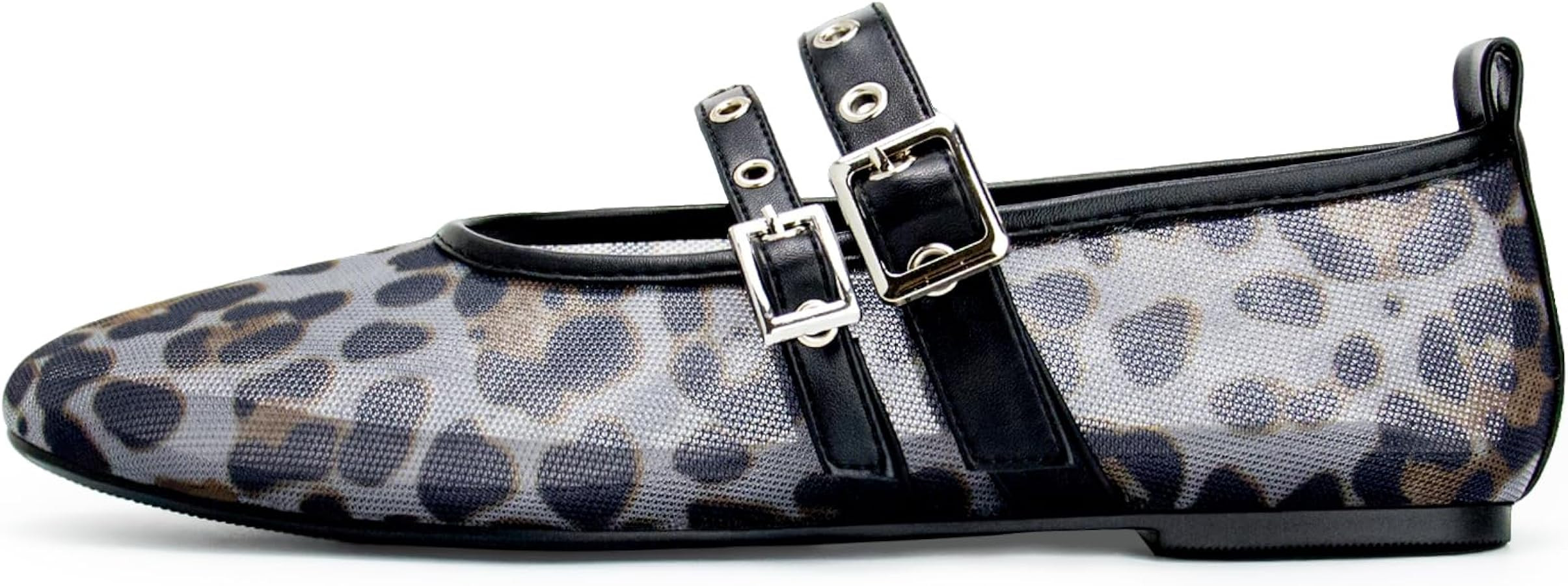 Leopard Flats for Women Mesh Flats Ballet Flats Mary Jane Flats Women's Dress Shoes Ballet Shoes | Amazon (US)