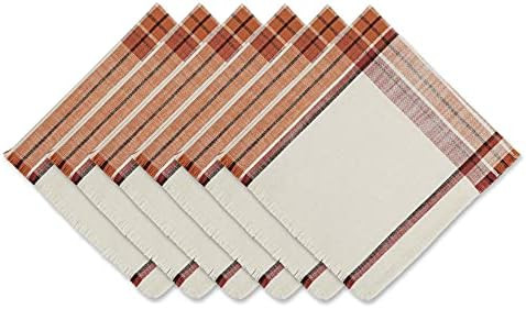 DII Thanksgiving & Fall Table Decoration Autumn Farmhouse Plaid, Napkin Set, 20x20, Pumpkin Spice... | Amazon (US)