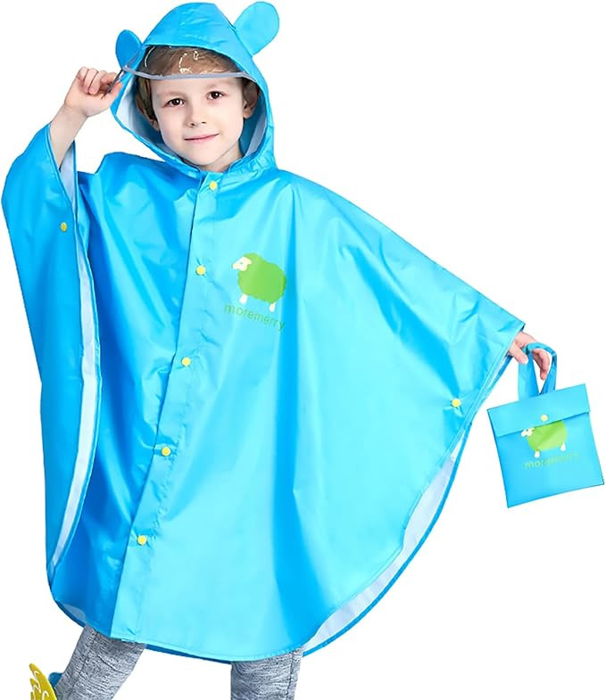 AIWUHE Kids Rain Poncho Cartoon Raincoat Jacket Cute Rain Coat Toddler Boys Girls Rain Cape Light... | Amazon (US)