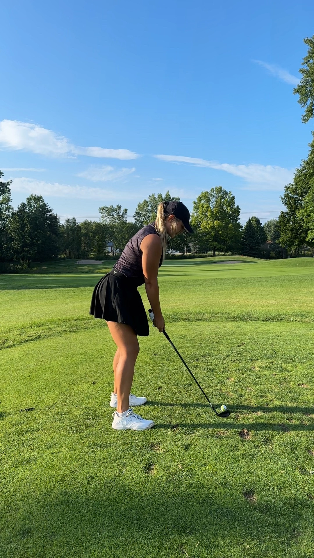Golf girls love all black 🖤 as usual, medium in the golf skirt and golf top! 

#LTKFindsUnder50 #LTKFitness #LTKActive