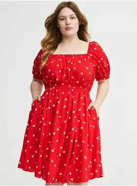 Puff Sleeve Mini Dress | Torrid (US & Canada)