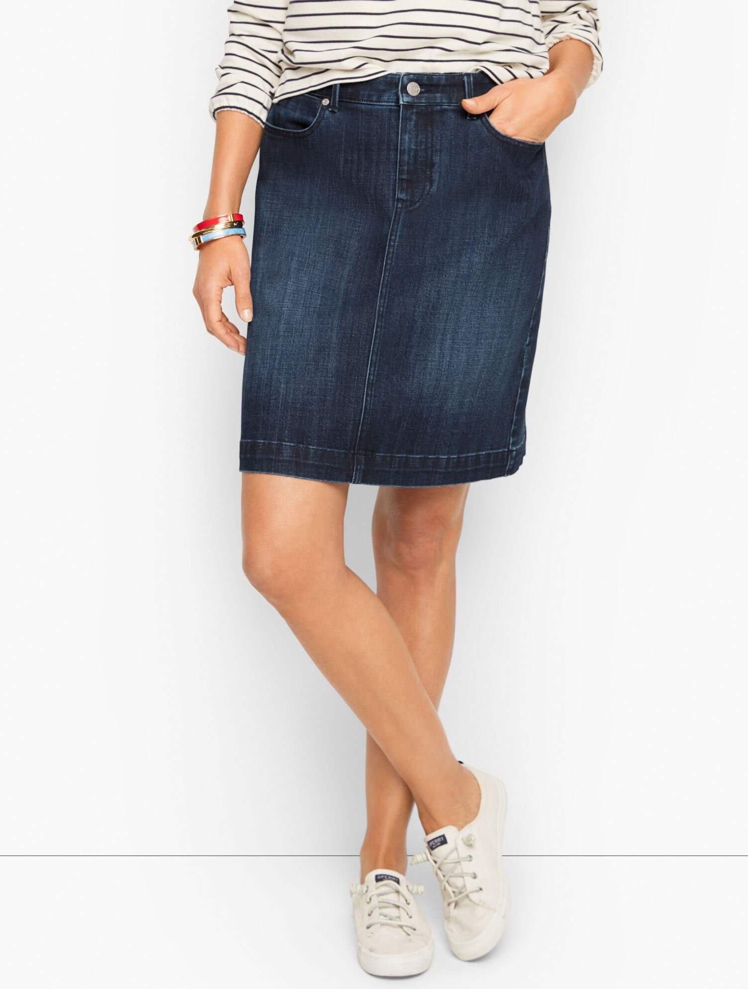 Denim A-Line Skirt - Ocean Wash | Talbots