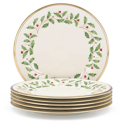 Lenox Holiday 6-Piece Dinner Plates Dinnerware Set, Service For 6, Porcelain, Dishwasher Safe | Wayfair North America