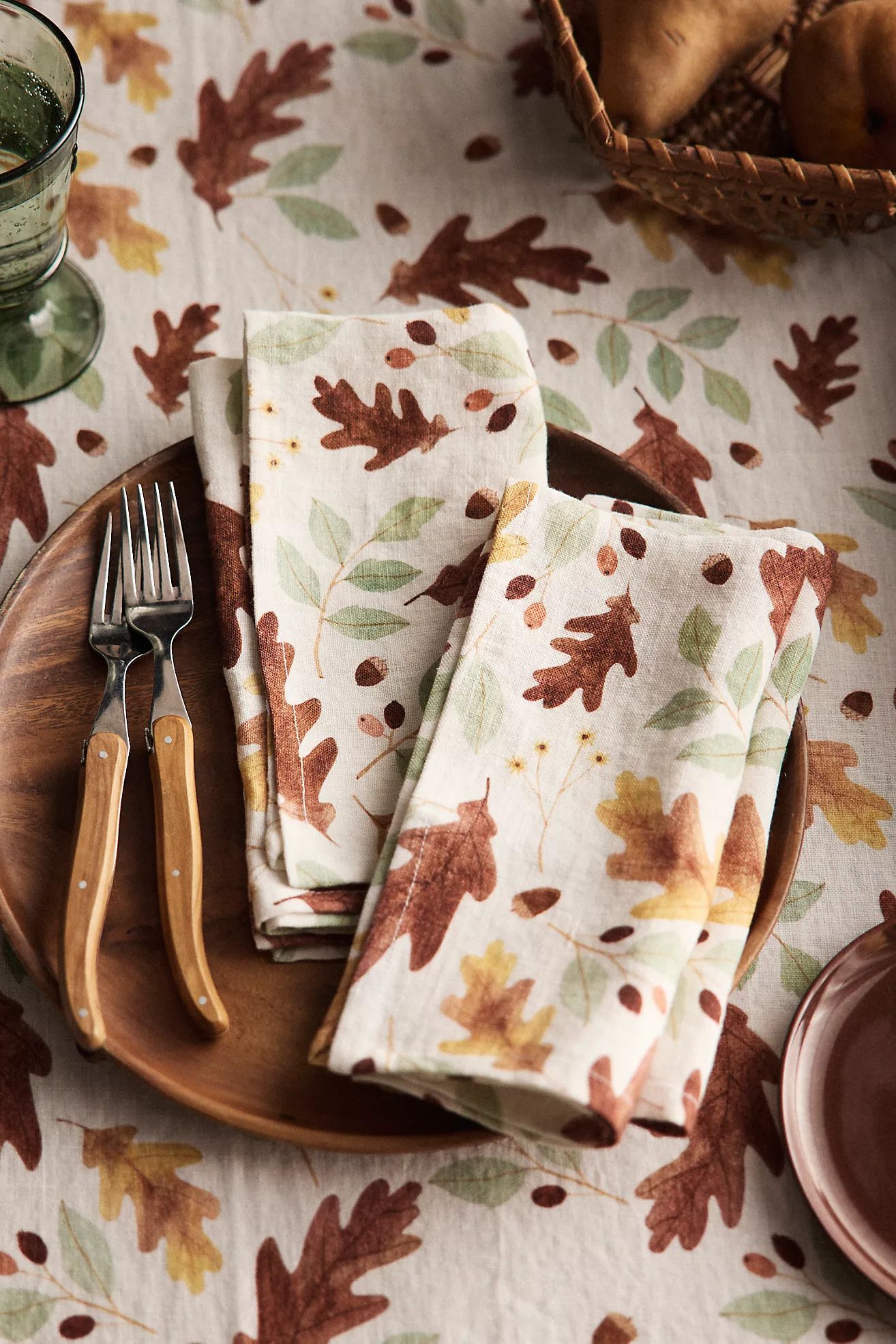 May We Fly Autumn Leaves Napkins, Set of 2 | Anthropologie (US)