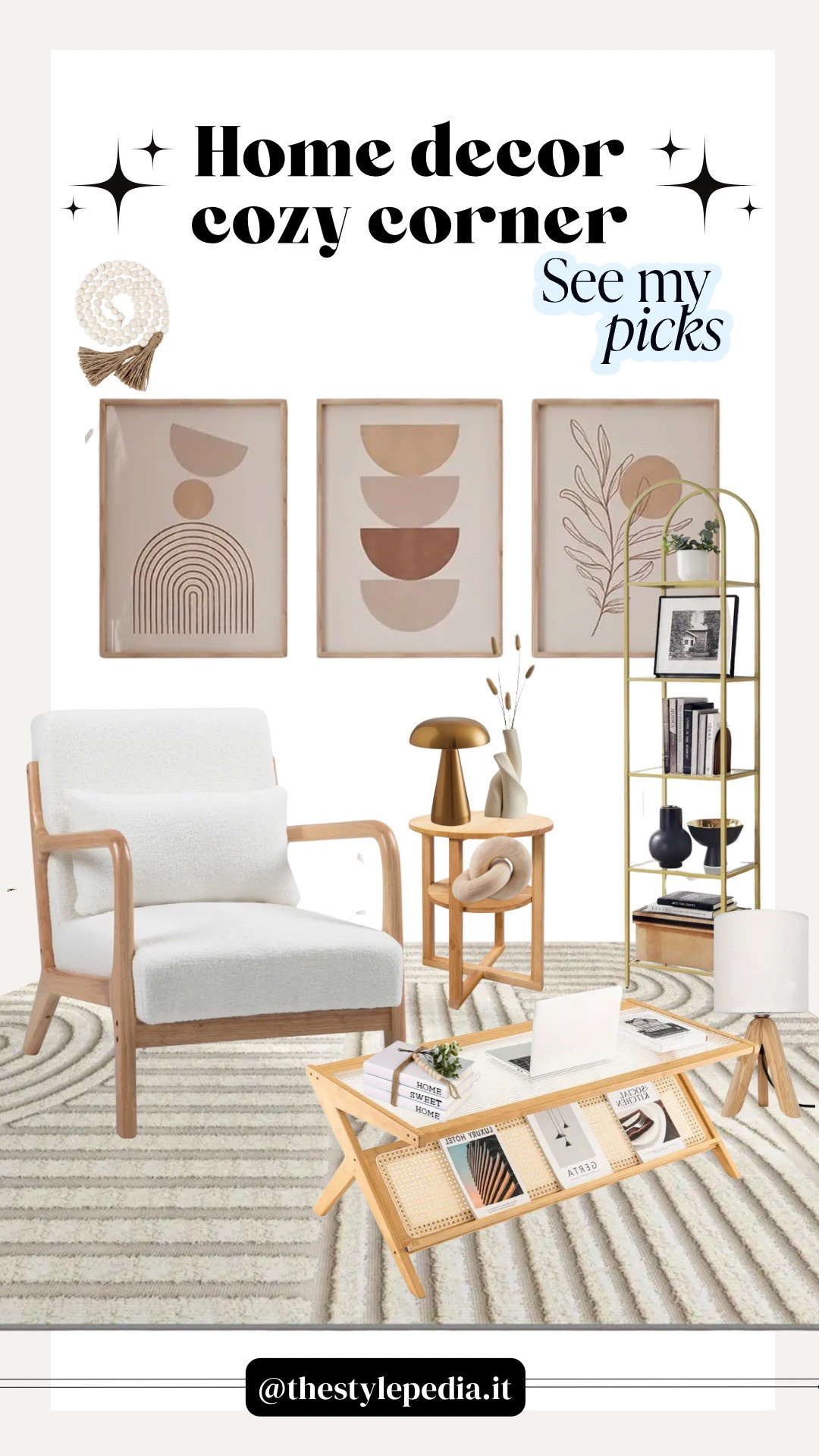 Home Decor Cozy corner, you can find everything on Amazon 😍
#armchair #coffeetable #tablelamp #vase #bookshelf #ltkhomedecor #homedecor #homedesign #living #homestyling #living 

#LTKhome #LTKitalia #LTKeurope
