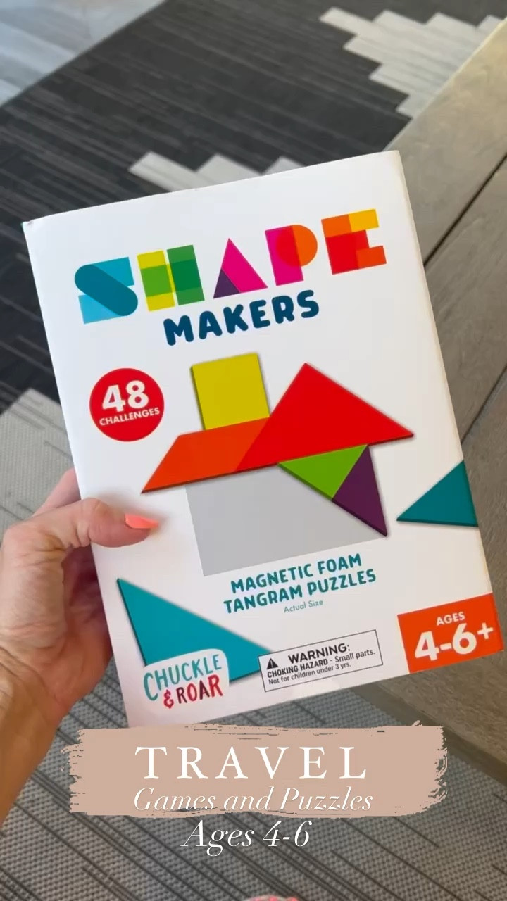 These foam, magnetic shape puzzles are a favorite at my house. They come with a magnetic box and are great for in-flight, or on the road.  I recommend ages three through six, the puzzles have different level of difficulties, so your older ones will enjoy it too.

kids gifts under $15  | plane activities for kids | travel activities for kids | Christmas gifts under $15 | games and puzzles

#GiftsUnder15 #KidsGifts #TravelActivities #KidsTravelActivities #KidsGamesAndPuzzles #GiftGuide 

#LTKfindsunder50 #LTKGiftGuide #LTKkids