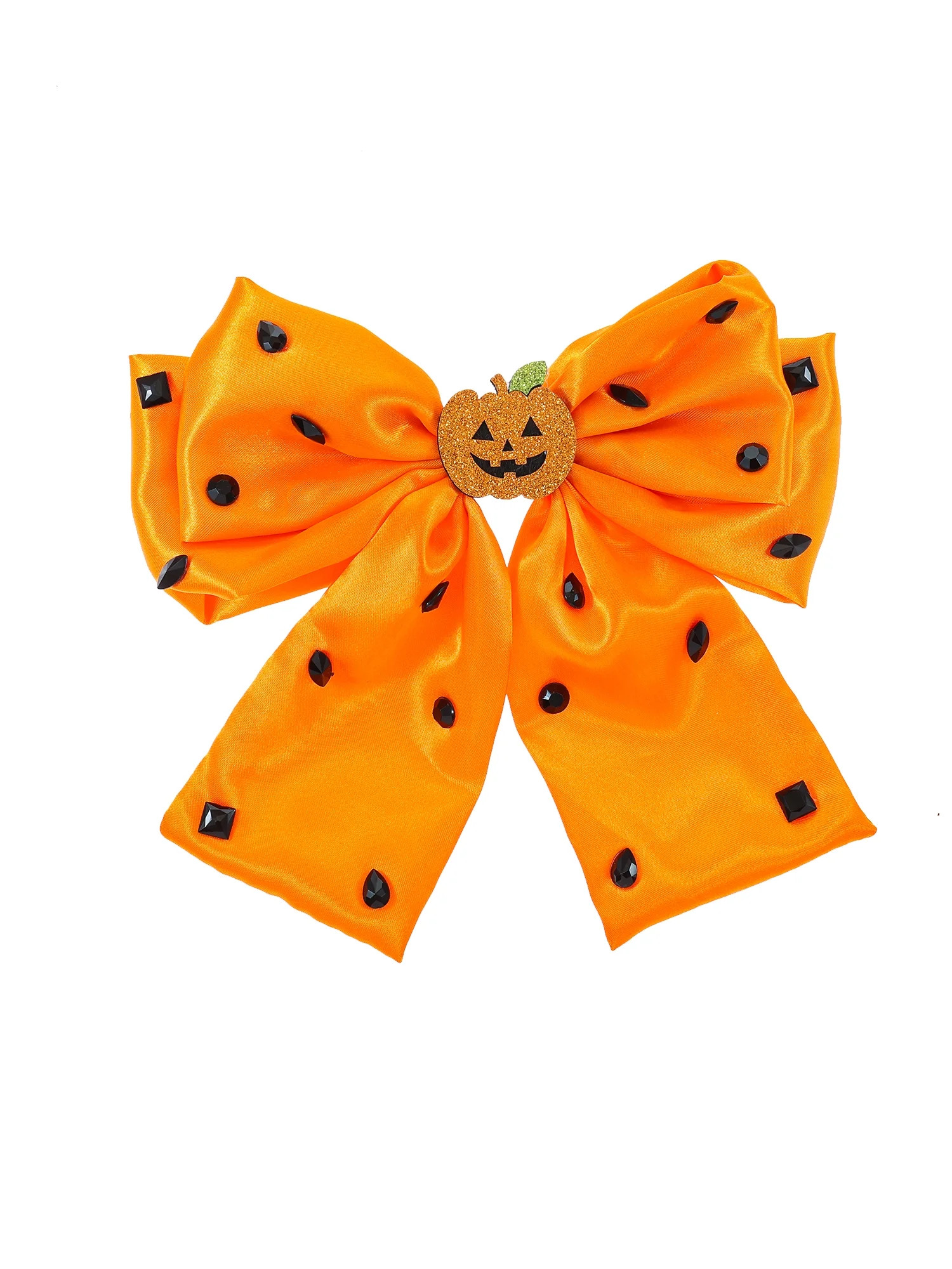 Way to Celebrate Halloween Hair Bow with Pumpkin Embellishment, Orange, 1 Piece | Walmart (US)