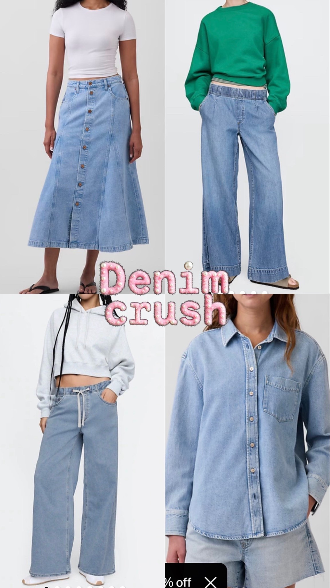 Denim shirt, skirt and joggers 

#LTKsale #LTKcanada #LTKsummer