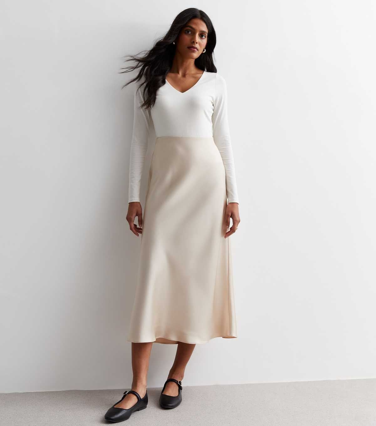 Gold Satin Bias Cut Midaxi Skirt
						
						Add to Saved Items
						Remove from Saved Items | New Look (UK)