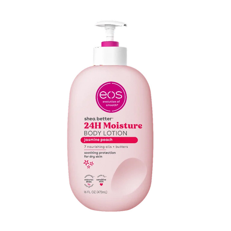eos Shea Better Body Lotion- Jasmine Peach, Soothes Dry Skin, 16 fl oz - Walmart.com | Walmart (US)