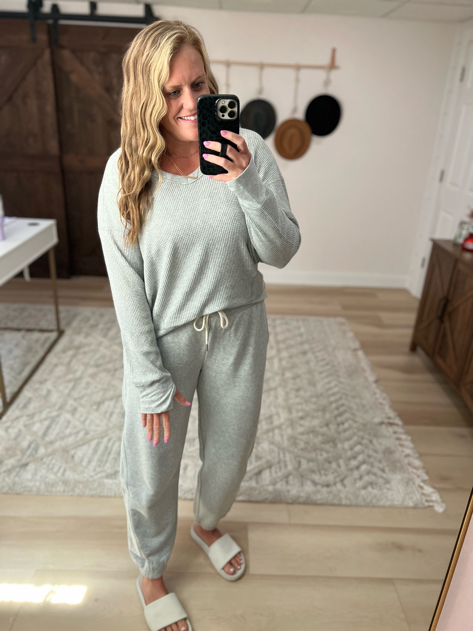The coziest set, with thumbholes!
Aerie
Aerie thermal 
Aerie set
Aerie sweats
Aerie sweatpants
Slides 
Sandals

#LTKSeasonal #LTKfamily #LTKFind