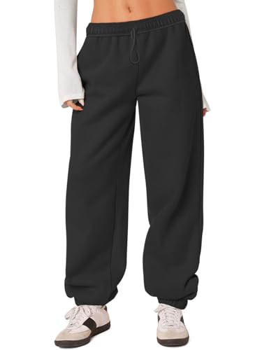 HeSaYep Women's Fleece Lined Sweatpants Thermal Winter High Waisted Sweat Pants Interior Drawstri... | Amazon (US)