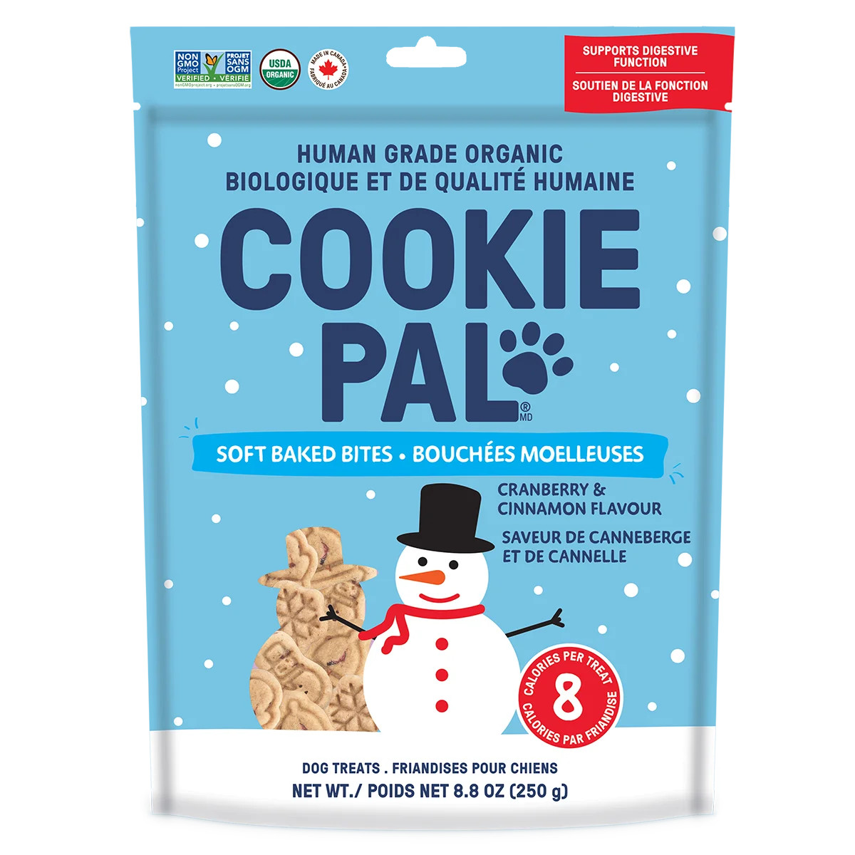 COOKIE PAL Cranberry & Cinnamon Soft Baked Bites Human Grade and Organic Dog Treats 250g | Walmart (CA)