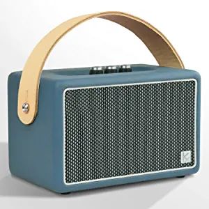 Vintage Bluetooth Speakers, KONEX 40W Leather Portable Wireless Speaker, Bluetooth 4.2 Heavy Bass... | Amazon (US)