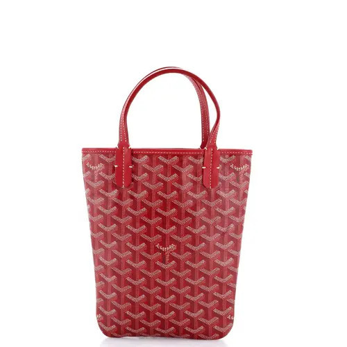 Pre-Owned Goyard Poitiers Tote Coated Canvas Mini in Red at Nordstrom, Size X-Small | Nordstrom