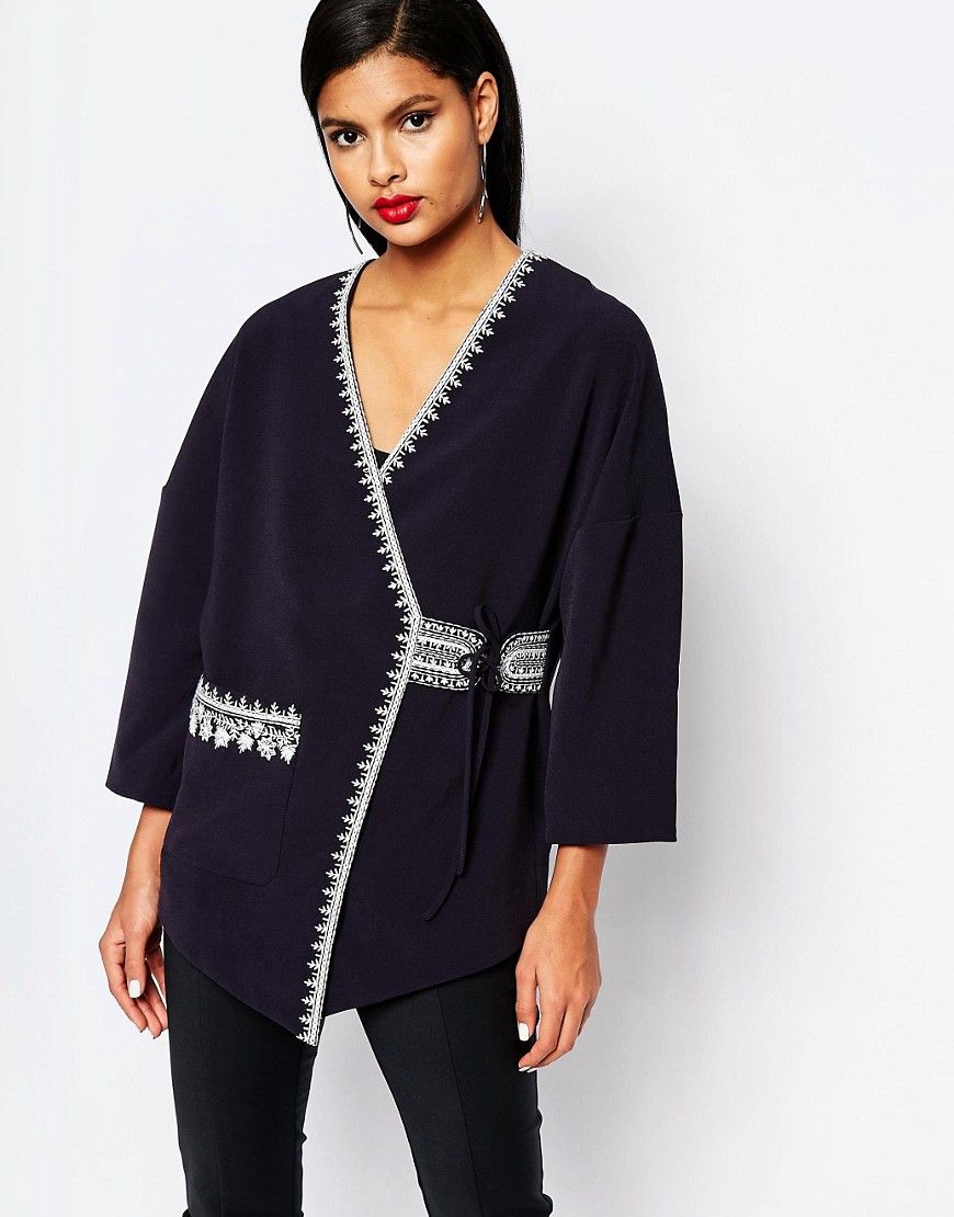 French Connection Jasmine Stitch Kimono | ASOS UK