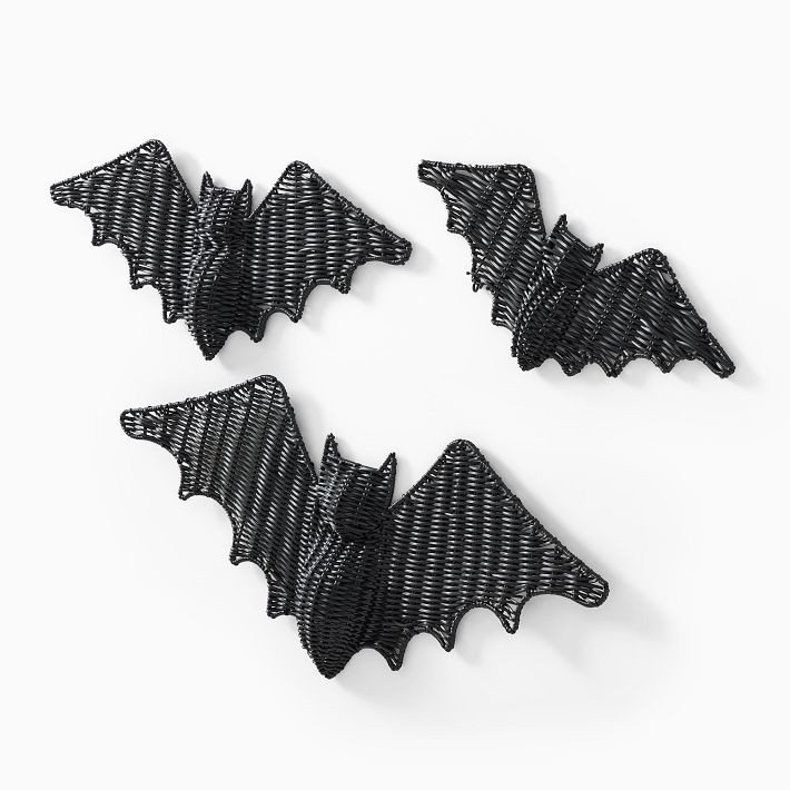 Petite Plume Rattan Bat Wall Decor (Set of 3) | West Elm (US)