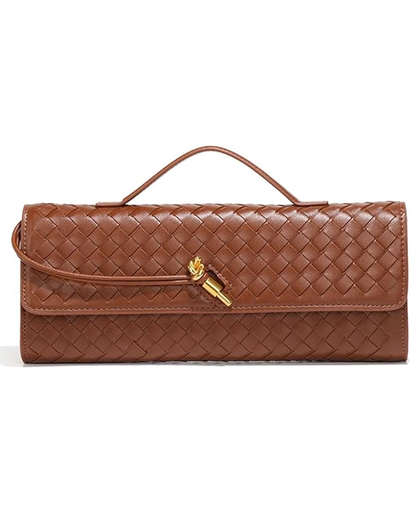 Trendy Woven Evening Clutch Purses Women Underarm Shoulder Handbag Cute Satchels Crossbody Purse ... | Amazon (US)