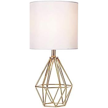 COTULIN Gold Modern Hollow Out Base Living Room Bedroom Small Table Lamp,Bedside Lamp with Metal ... | Amazon (US)