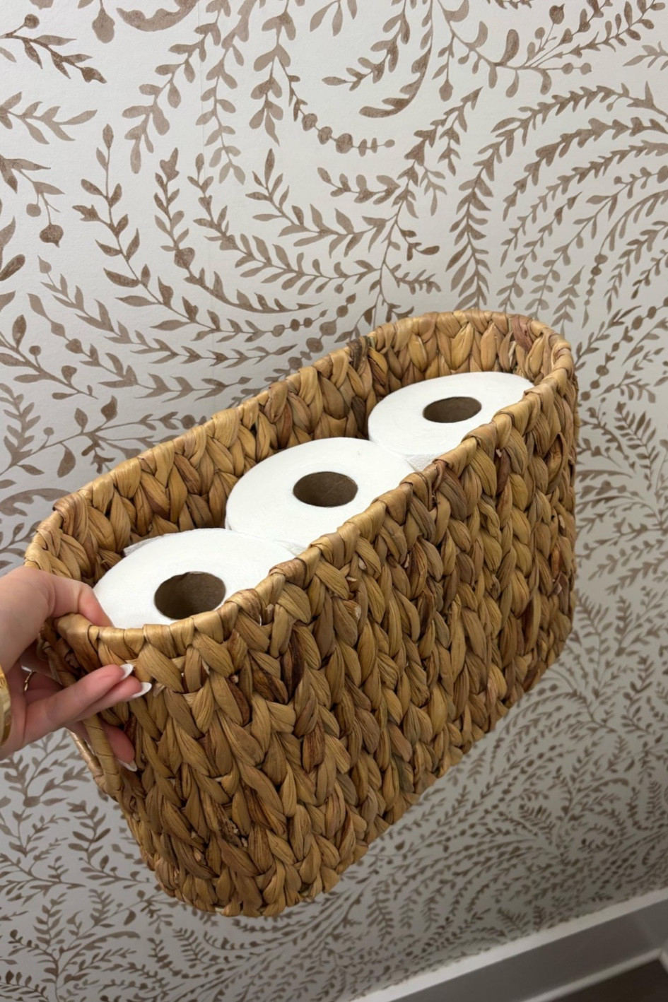 Love this toilet paper basket in my bathrooms! 

#LTKHome #LTKFamily #LTKFindsUnder50