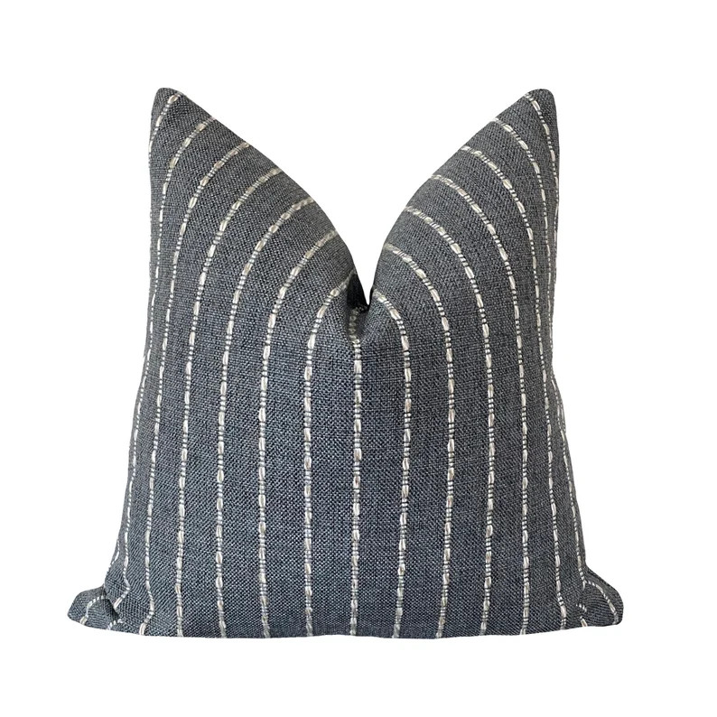 Dark Gray White and Gray Striped Throw Pillow Cover Made in - Etsy | Etsy (US)