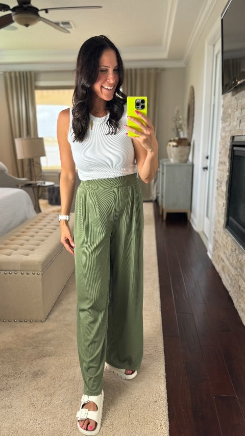 you can dress these pants up or down…lovin this casual look. Everything runs true to size - medium in top & bottom. Shoes size 9  

#LTKStyleTip #LTKSeasonal #LTKFindsUnder50