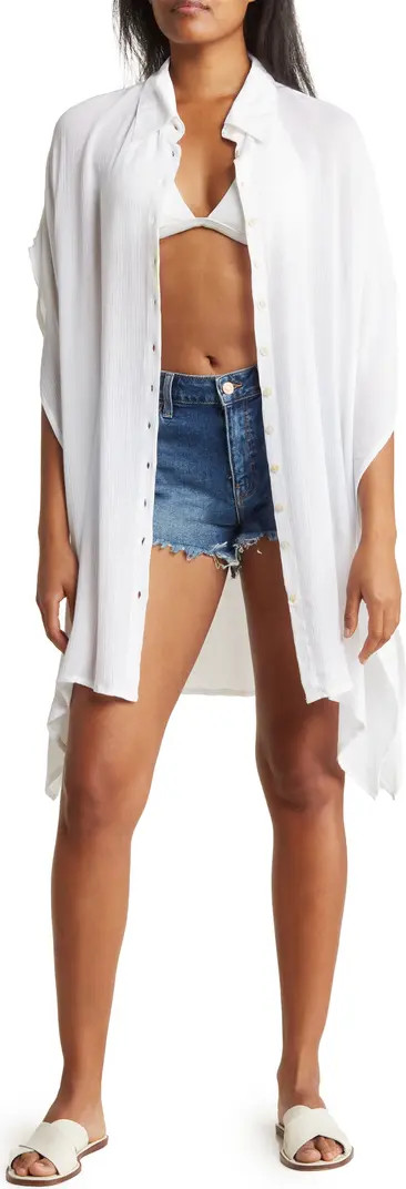 BOHO ME Sharkbite Button-Up Coverup | Nordstromrack | Nordstrom Rack