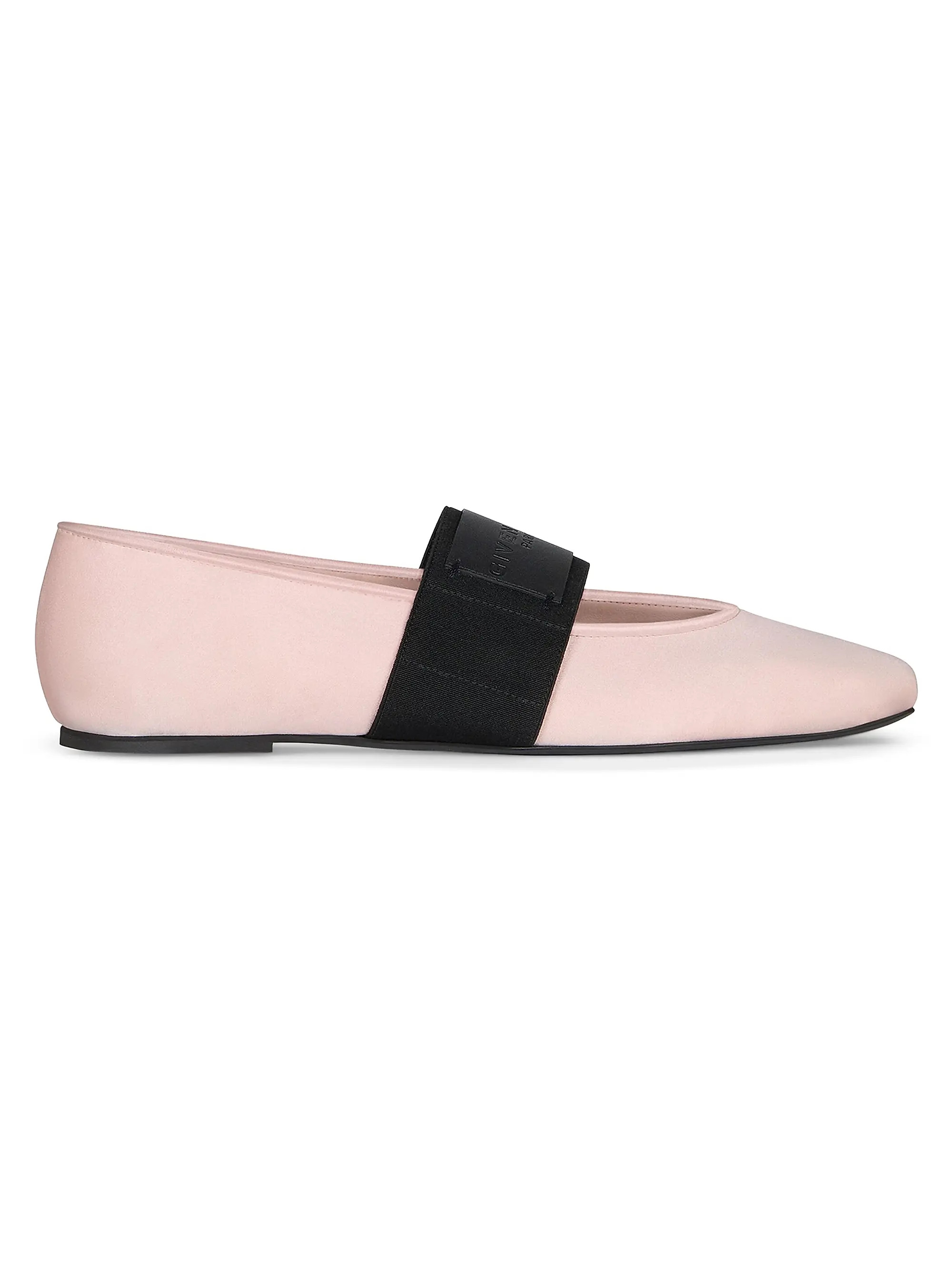 Givenchy Sliced Square Ballerina Flats in Satin | Saks Fifth Avenue | Saks Fifth Avenue