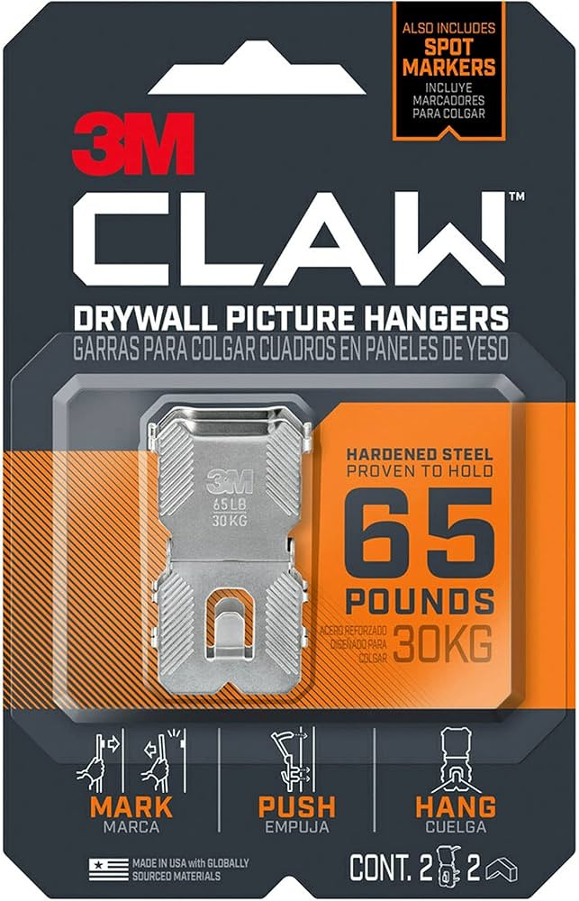3M Claw Drywall Picture Hanger,Silver | Amazon (US)