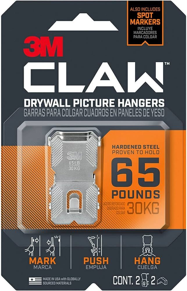 3M Claw Drywall Picture Hanger,Silver | Amazon (US)