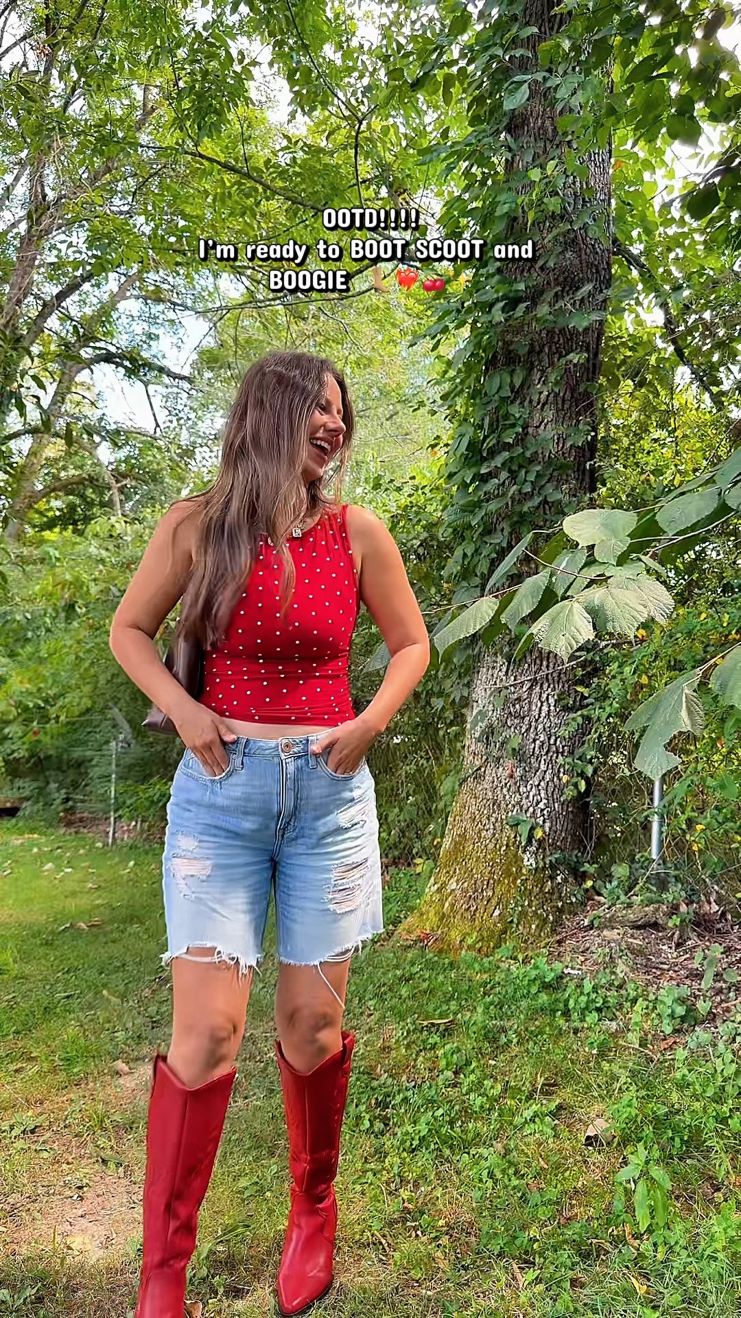 Outfit of the day as a midsize mom!! Love wearing clothes that make me happy and feel good!! ❤️‍🔥🍒👢🤠

#LTKootd #LTKmomlife #LTKMidsize