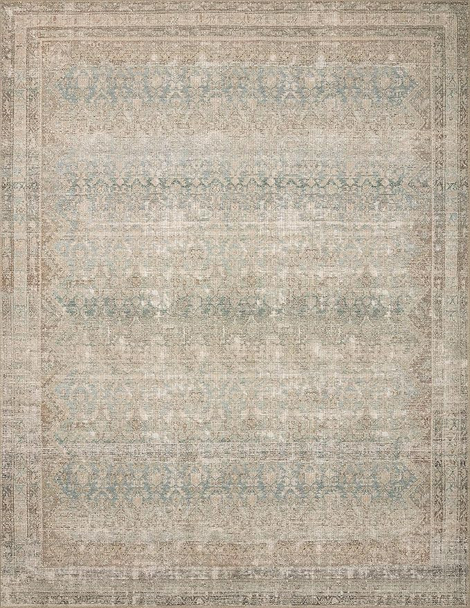 Loloi Angela Rose x Aubrey Collection AUB-03 Area Rug 5'-0" x 7'-0" Jade/Natural Rectangular | Amazon (US)