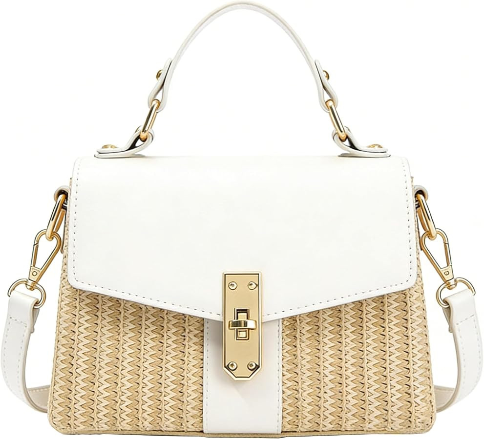 Fashion Summer Straw Woven Women's Purse Vacation Box Handbag Beach Crossbody Bag Shoulder Beach ... | Amazon (US)