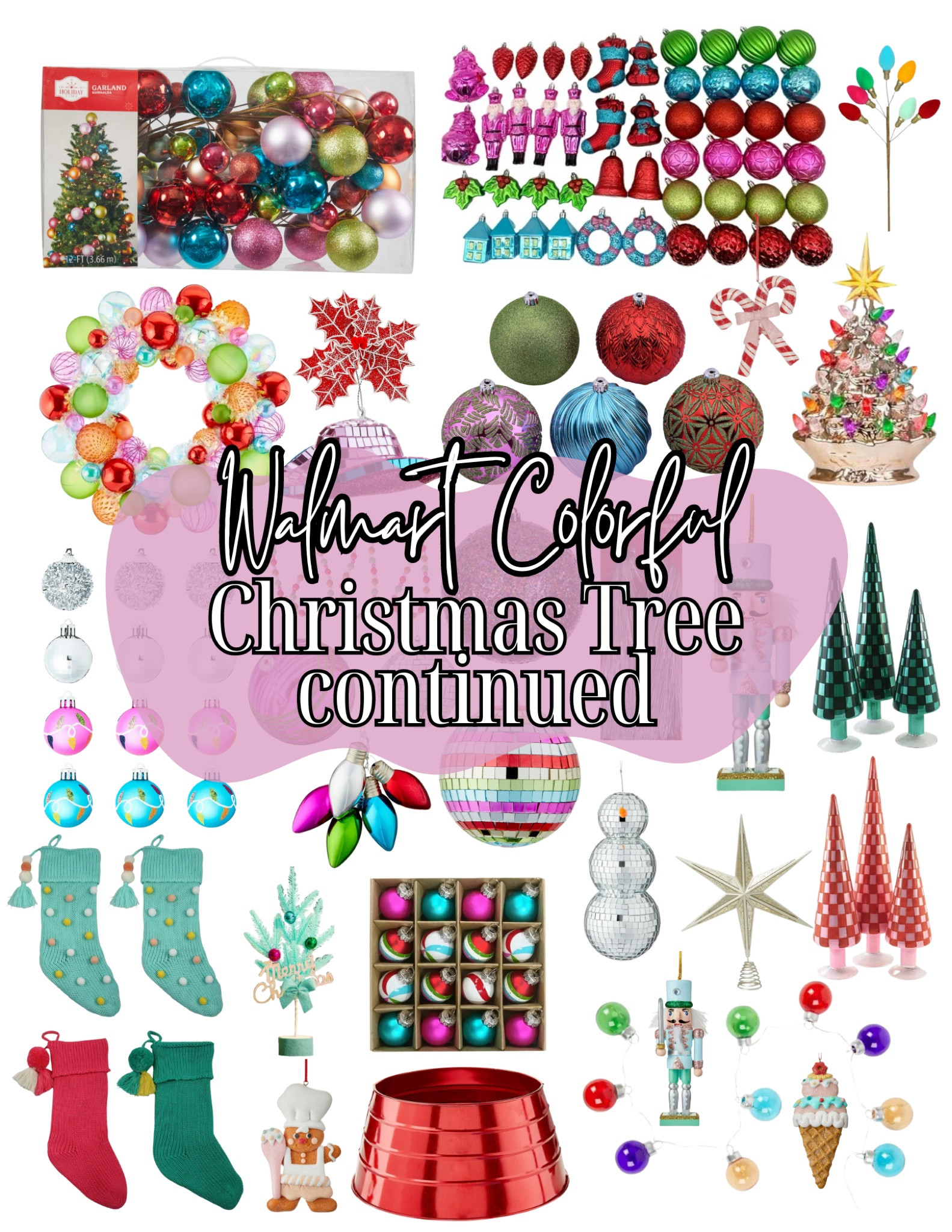 Here's a suggested LTK caption for your image:

🎄 Looking to add some vibrant and colorful touches to your holiday decor? Check out these fun and festive Walmart finds! Bright ornaments, playful wreaths, and quirky nutcrackers are the perfect way to bring your Christmas tree to life! ✨ #WalmartHome #ColorfulChristmas #ChristmasDecor #TreeInspo #LTKHoliday #HolidayVibes #WalmartFinds #ChristmasOrnaments

#LTKFindsUnder50 #LTKSeasonal #LTKHome