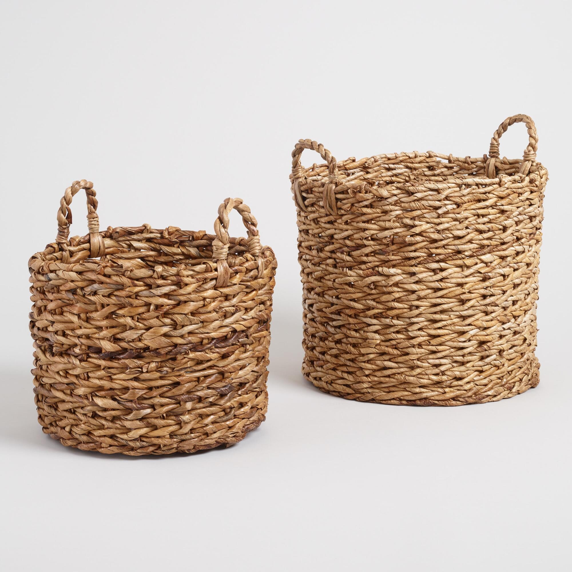 Natural Banana Leaf Multi Weave Naomi Baskets - Large by World Market Large | World Market