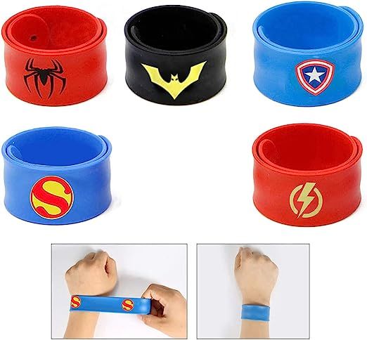 Slap Bracelets for Kids Party Supplies Favors Boy's Wristband Accessories Wrist Strap Gift Suppli... | Amazon (US)