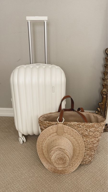 Carry on travel, travel bag, suitcase, woven hat #StylinbyAylin 

#LTKtravel #LTKSeasonal #LTKstyletip