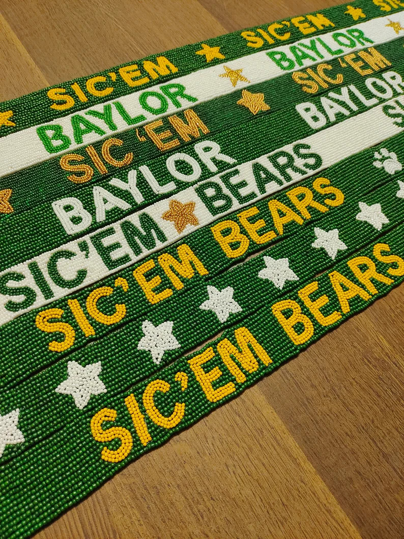 Game day beaded bag straps, Handmade beaded bag straps, Clear bag beaded strap, College beaded st... | Etsy (Global)