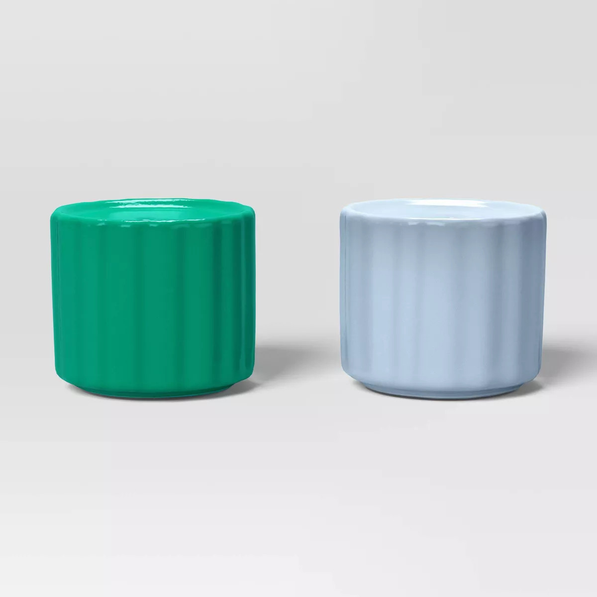Novelty Salt and Paper Shaker Set Blue/Green Columns - Room Essentials™ | Target