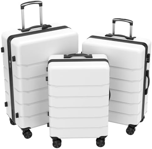 NEWBULIG 3 Piece Luggage Set, Expandable Hard Shell Lightweight Travel Suitcases with Spinner Whe... | Amazon (US)