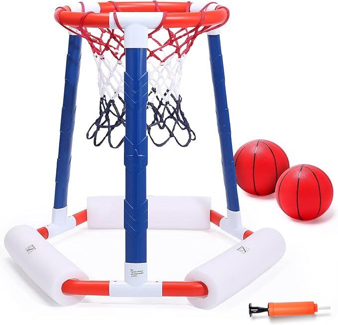 EagleStone Pool Basketball Hoop, Toddler Basketball Hoop Indoor for Kids Adults with 2 Pool Balls... | Amazon (US)