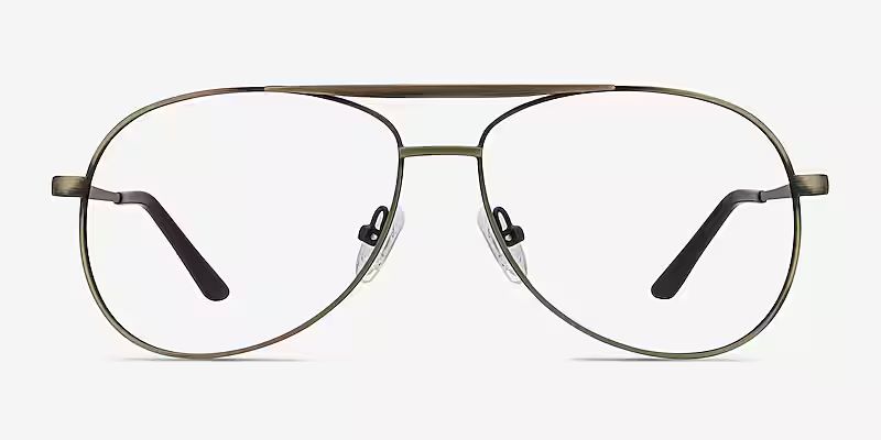 Discover Aviator Gunmetal Full Rim Eyeglasses | Eyebuydirect | EyeBuyDirect.com