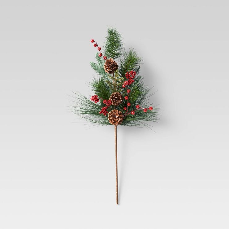 Pine and Red Berry Stem - Threshold&#8482; | Target